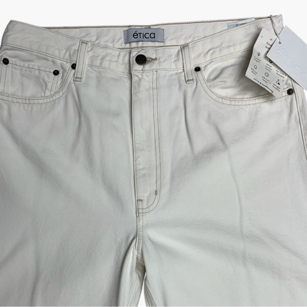 Ética Vintage White Finn Slim Straight Ankle Jeans Size 31 Vintage White - Picture 7 of 14